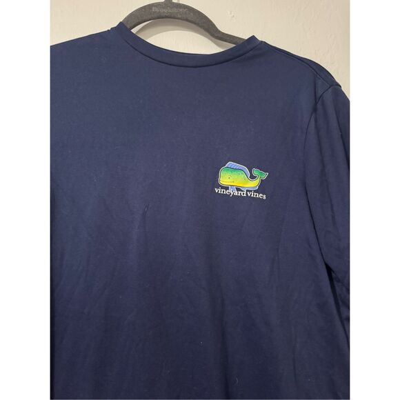 Vineyard Vines performance blue tee whale boys XL youth - Picture 4 of 6